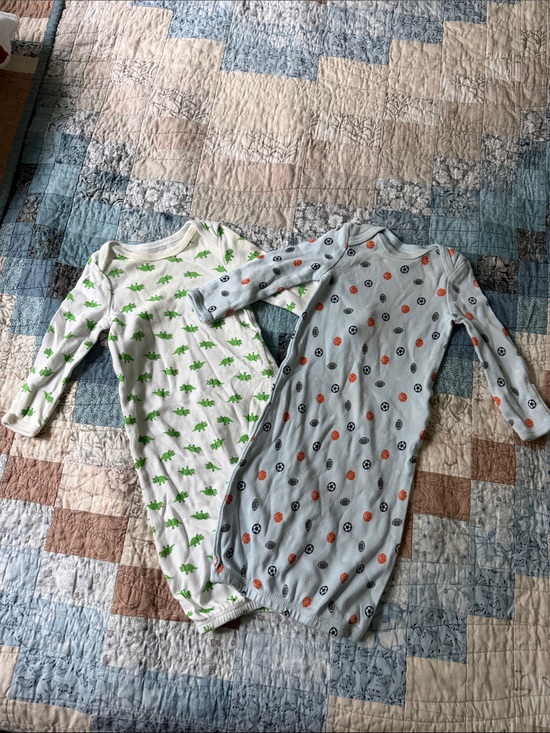 Simple Joys Other - Bundle Simple Joys Baby Sleeper Gowns with Dino and Sports Prints Newborn